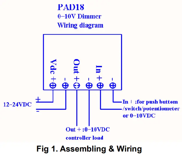 ZWAVE PAD18 0 10V Dimmer-fig1