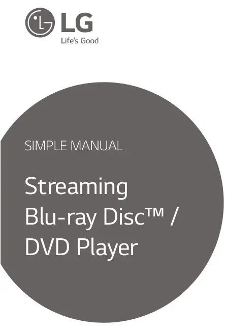 LG Streaming Blu-ray Disc DVD Player User Manual