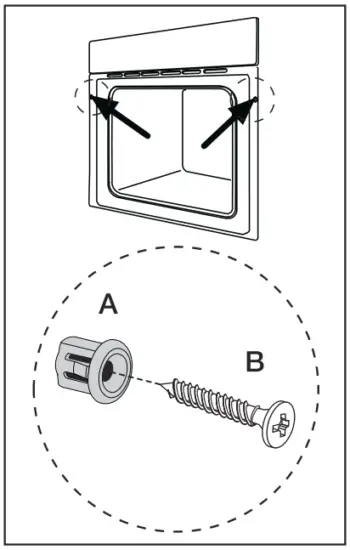 SECURING THE OVEN TO THE CABINET