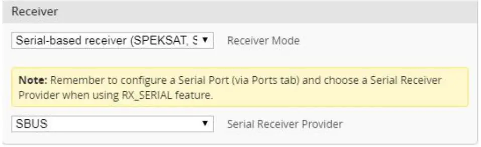 HGLRC Veyron3 FPV Racing Drone User Manual - Set the SBUS receiver