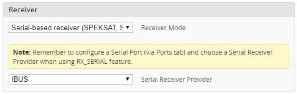 HGLRC Veyron3 FPV Racing Drone User Manual - Set the i.BUS receiver