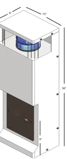 ORATH RP8500CS WiFi Volp Solar 35 Inch Emergency Call Station - Fig