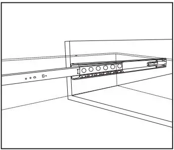 vadania Heavy Duty Drawer Slides User Manual - Move the metal retainer to the front of cabinet