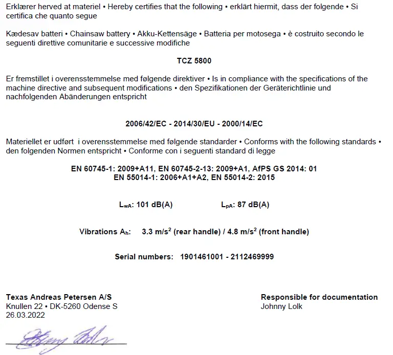 TEXAS TCZ 5800 Chainsaw-22