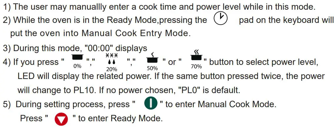 COSTCO Marvel Super Hero Adventures Action Vehicle User Manual - Manual Cook Entry Mode