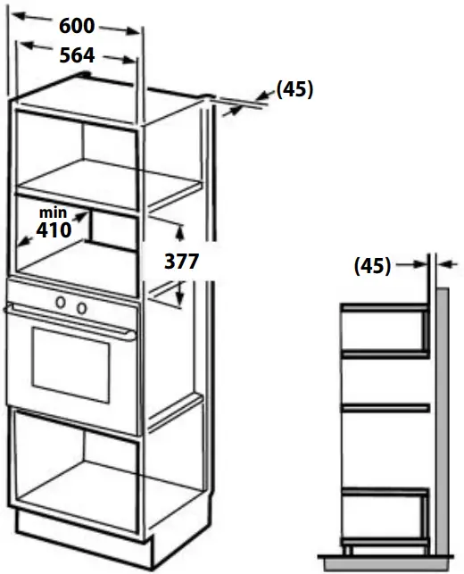 CONCEPT MTV3125 Built-in microwave oven fig 1