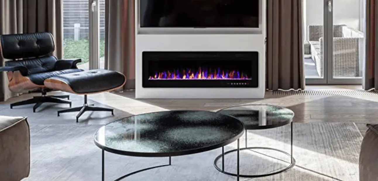 R W Flame 68 Inch Recessed Electric Fireplace Heater 750w-1500w Instruction Manual