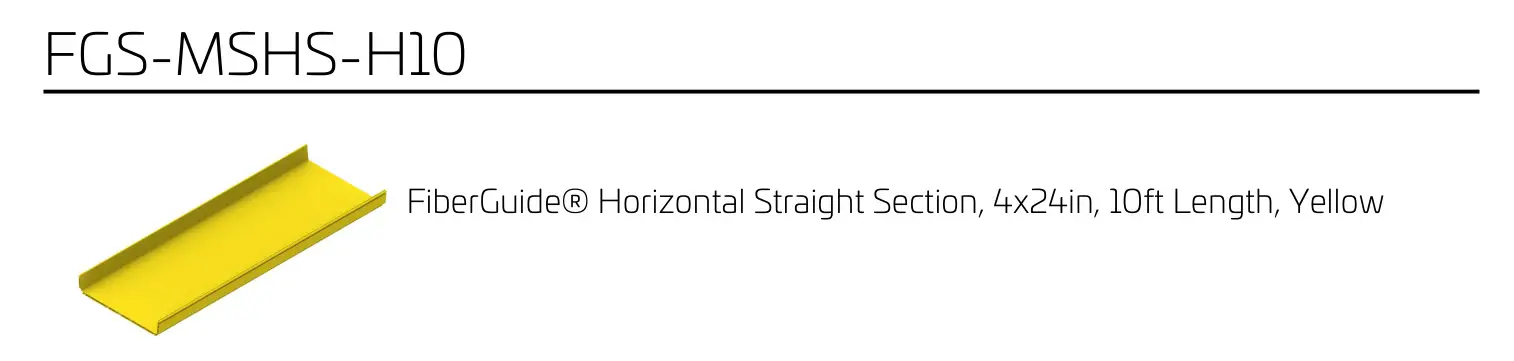 COMMSCOPE FGS-MSHS-H10 FiberGuide Horizontal Straight Section User Guide