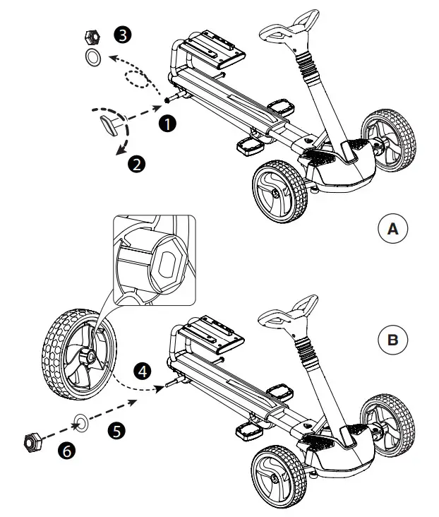 ROLLPLAY W409 R WH FLEX Kart XL Pedal Ride On Vehicle - Fig 3