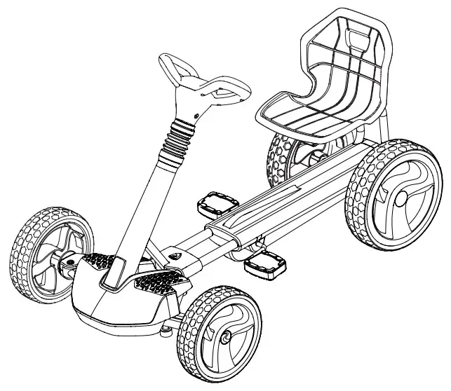 ROLLPLAY W409 R WH FLEX Kart XL Pedal Ride On Vehicle