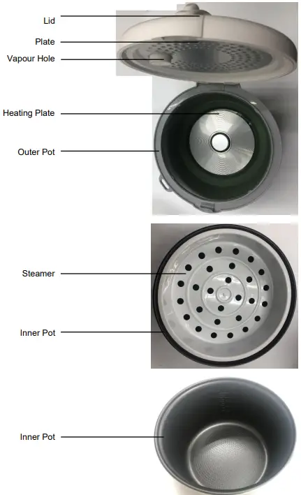 PowerPac PPRC11 Deluxe Rice Cooker With Steamer-fig4