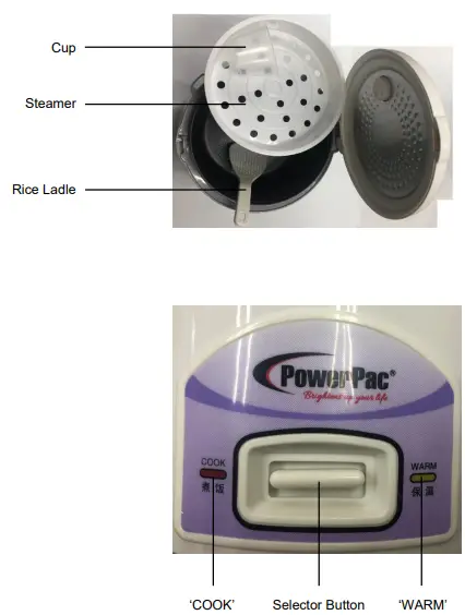 PowerPac PPRC11 Deluxe Rice Cooker With Steamer-fig5