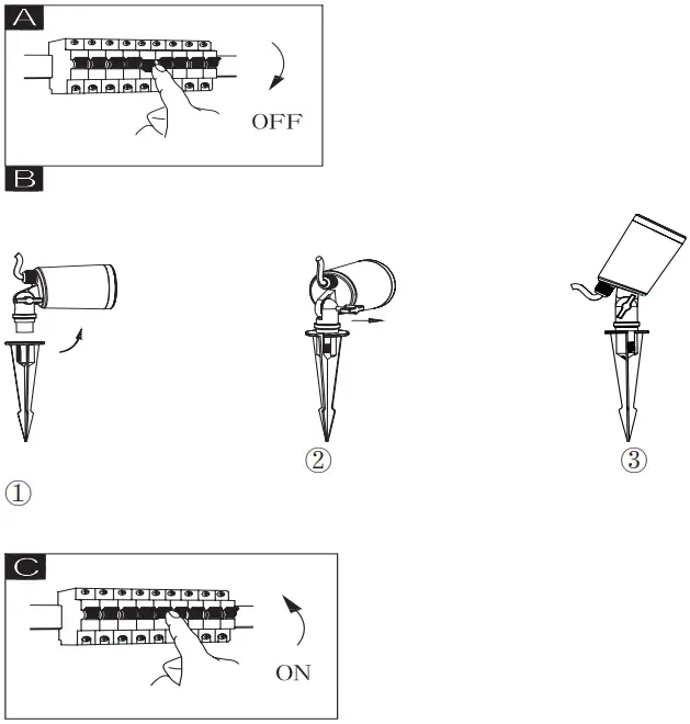 WOOX R5147 Smart Garden Spotlight - lighted lamps