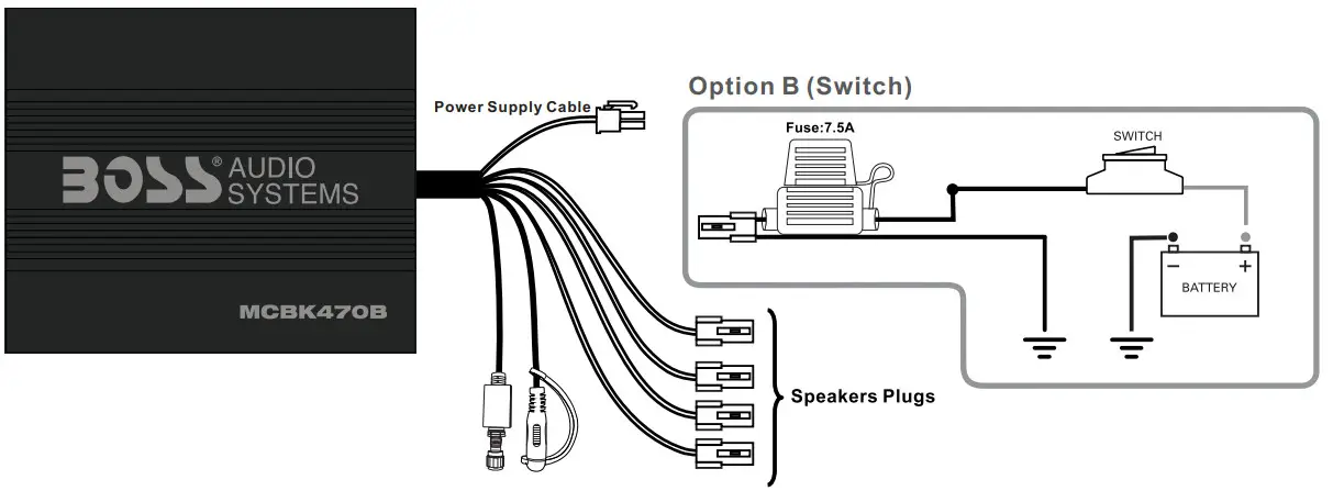 BOSS MCBK470B Bluetooth Weather Rated Speaker - option b