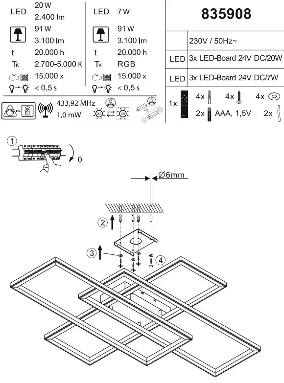 Paul Neuhaus HELIX Pendant Light LED - Figure 1