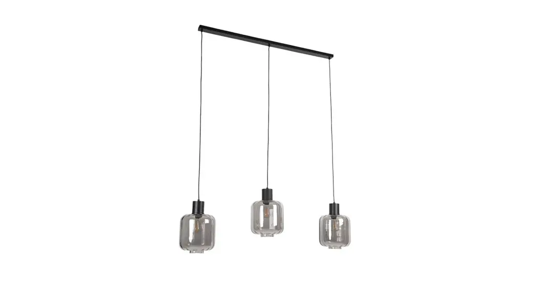 Qazqa 102201 Smoke Glass 3-light Hanging Lamp Instruction Manual