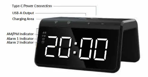 Electus AR1940 LED Clock with Light & Wireless2