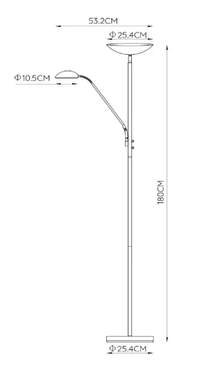 LUCIDE GILLY Floor Reading Lamp - fig3