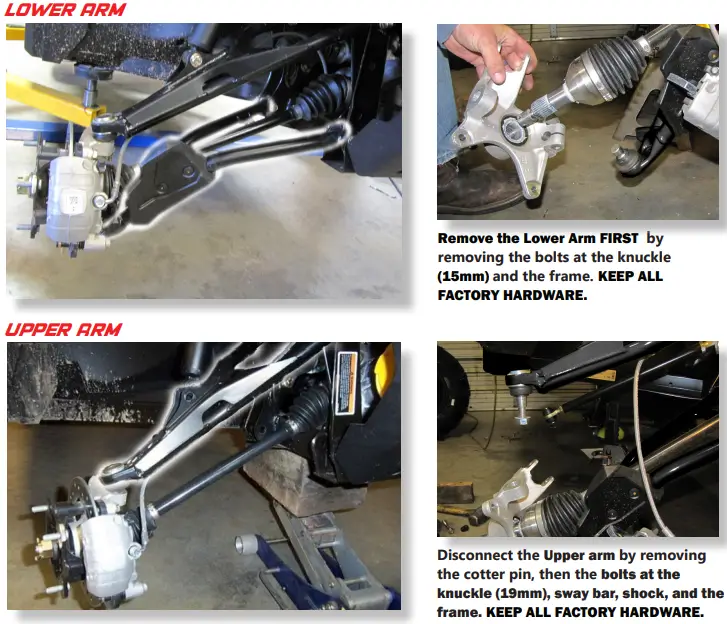 REMOVING STOCK COMPONENTS