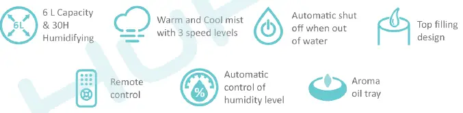 HUPRO PRO-771 COOL MIST HUMIDIFIER - 2