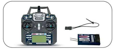 JAMARA FCX6 Pro Tel Transmitter Instructions - Box contents