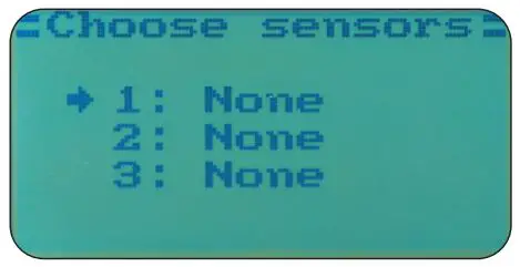 JAMARA FCX6 Pro Tel Transmitter Instructions - Choose sensor