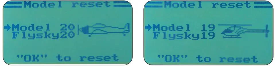 JAMARA FCX6 Pro Tel Transmitter Instructions - Model reset