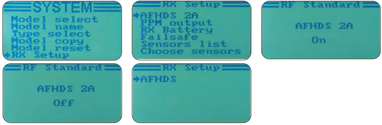 JAMARA FCX6 Pro Tel Transmitter Instructions - RX Setup