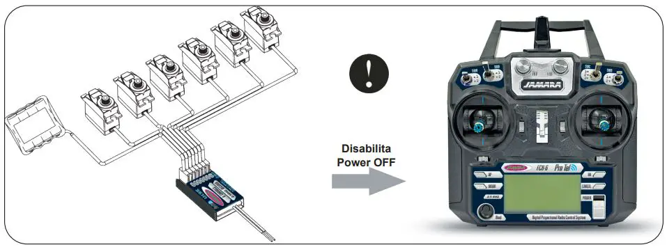 JAMARA FCX6 Pro Tel Transmitter Instructions - Shut down