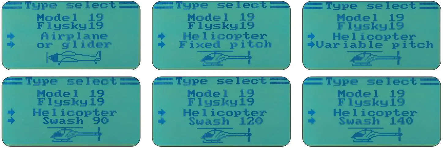 JAMARA FCX6 Pro Tel Transmitter Instructions - Type select