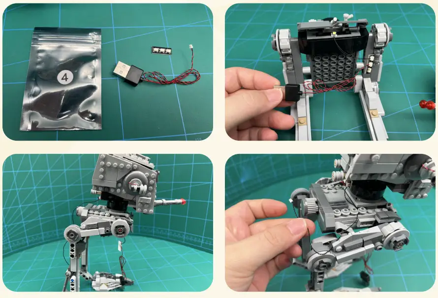 GAME OF BRICKS Light Kit for Hoth AT-ST 75322 - Figure 10