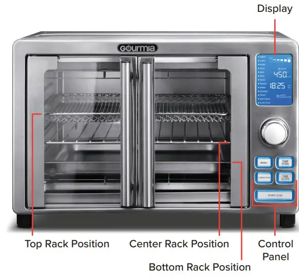 Gourmia GTF7520 French Door Digital Air Fryer Oven - Figure 3