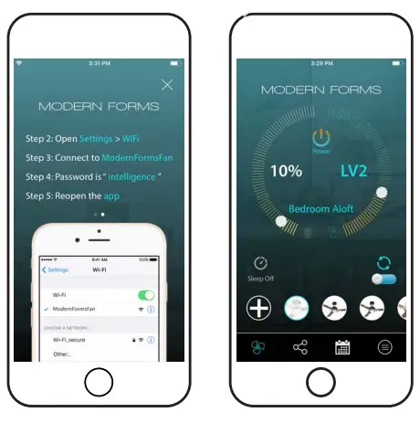 Modern Forms FR-W1803-44L-MW Axis Smart Ceiling Fan 1