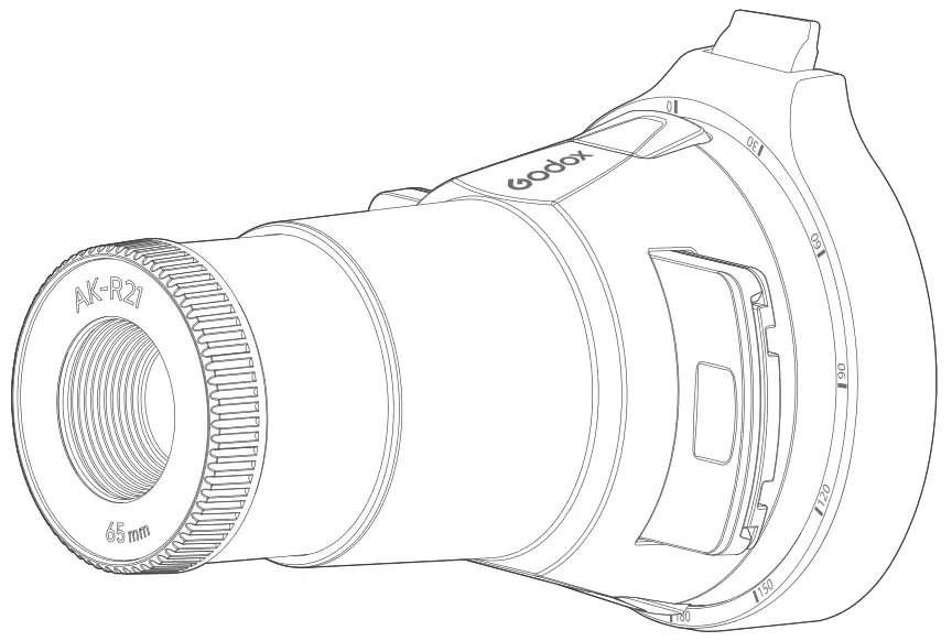 AK-R21 Projection Attachment for Flash Heads