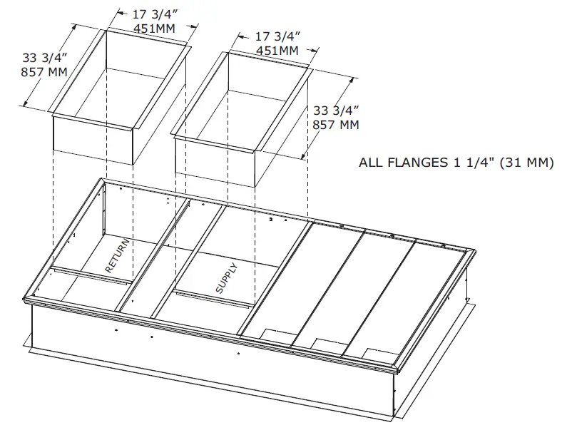 TRANE FIACURB402, FIACURB802 Roof Curb Precedent Packaged Rooftop Units 7