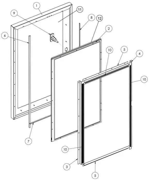 BlackOUT BO 46 1000 Arcade Game - Screen Assembly