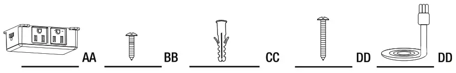 FEIT Electric UCLPLUG 2AC Outlet Line Adaptor - Hardware Included