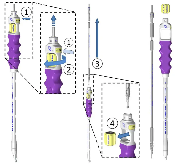 NUVASIVE D1300002 AMS ALIF Inserter Cranial Caudal - DISASSEMBLE
