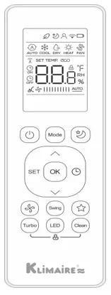 KLiMAiRE KSIV Series Remote Controller