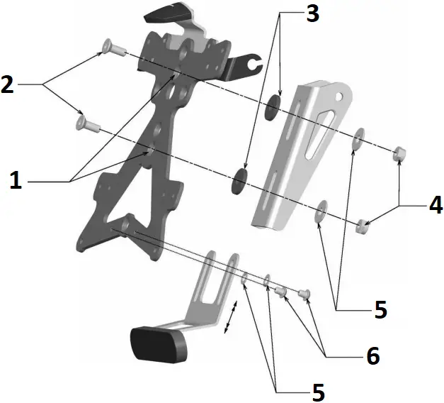 rizoma PT530 - License plate Step 1