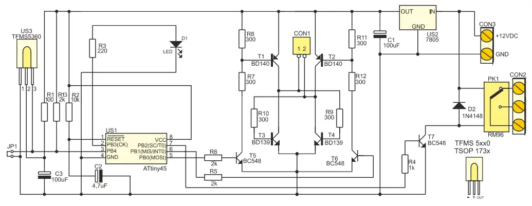 AVT 594 Remote-Controlled Potentiometer - Figure 1