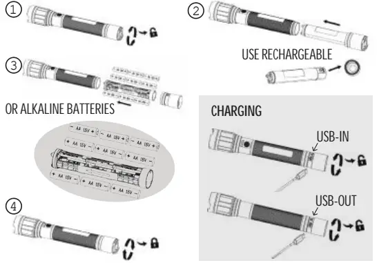Infinity X1 5000 Lumen Dual-Core Flashlight with Hybrid Power 2
