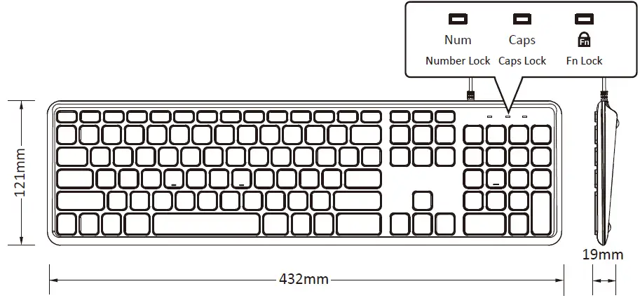 Perixx PERIBOARD-210 Full Size Wired Keyboard 01