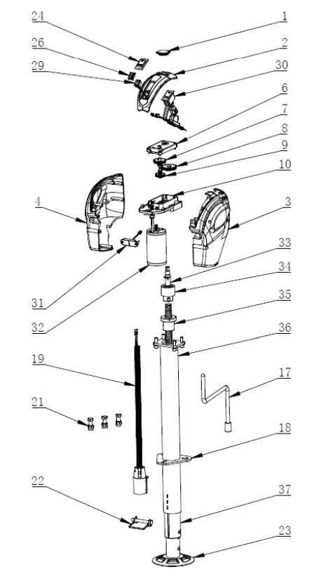 TowingMaster-10201092P-5000lb-12V-DC-Electric-Trailer-Jack-FIG-3