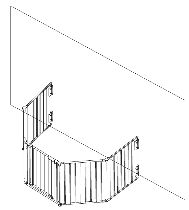 JAXSUNNY HG61S0719 Foldable Black Metal Fireplace Fence Baby Dog Safety Gate