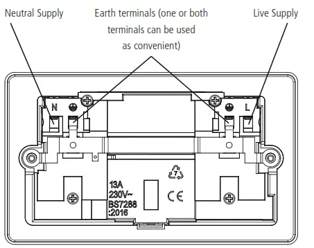 TIMEGUARD RCD05WAVN RCD Double White Socket - Diagram