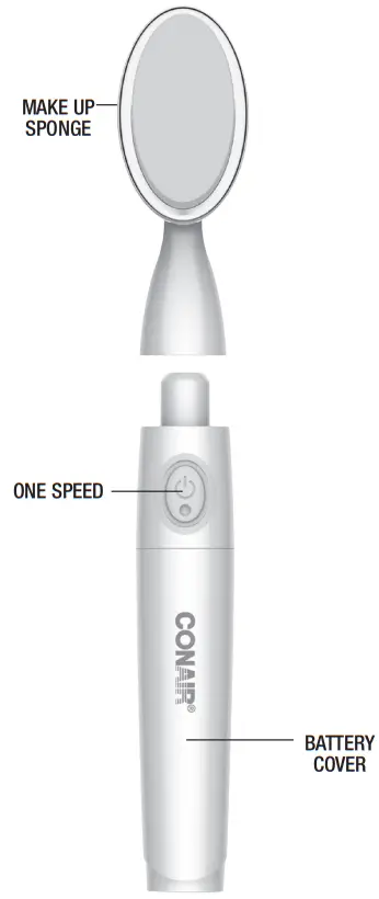 CONAIR True Glow Glam Vibrating Makeup Brush Set MBS1 - MAKEUP BRUSH