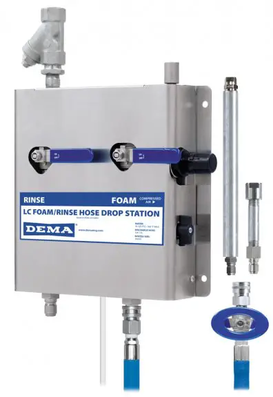 DEMA 915418-NH Stainless Steel Foam Rinse Hose Drop Station