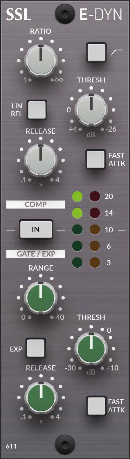 Solid State Logic E Series Xrackedyn Logic E Series Dynamics Module For 500 Series Racks User Guide