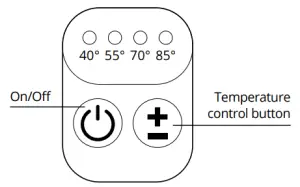 Temperature control button